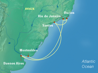 South America Cruise Itinerary Map