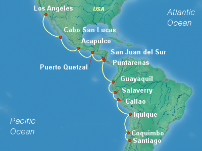 South America Cruise Itinerary Map