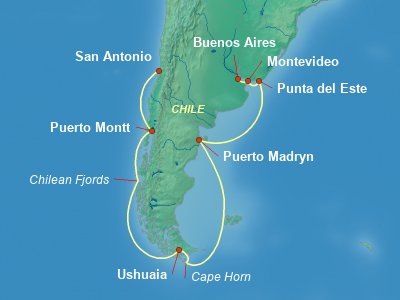 South America Cruise Itinerary Map