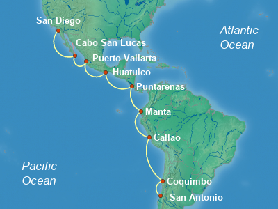 South America Cruise Itinerary Map