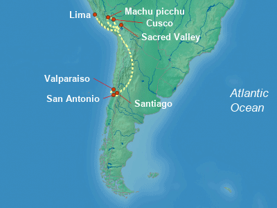 South America Cruise Itinerary Map