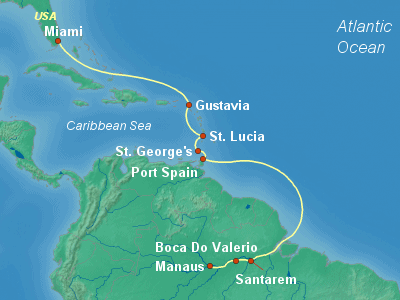 World Cruise Itinerary Map