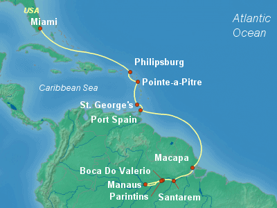 World Cruise Itinerary Map