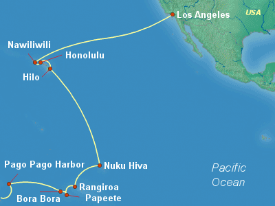 World Cruise Itinerary Map