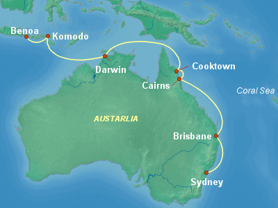 World Cruise Itinerary Map