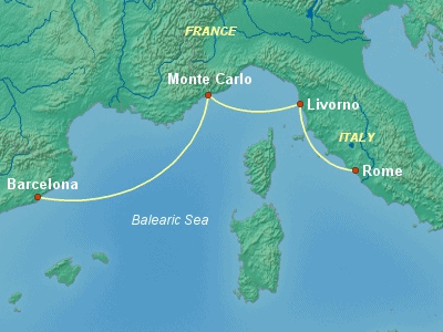 Europe Cruise Itinerary Map