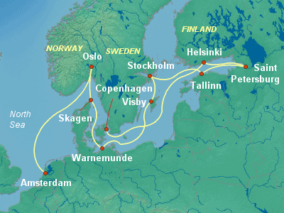 World Cruise Itinerary Map