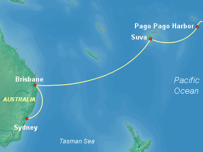 World Cruise Itinerary Map