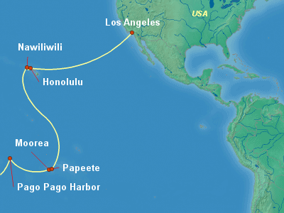 World Cruise Itinerary Map