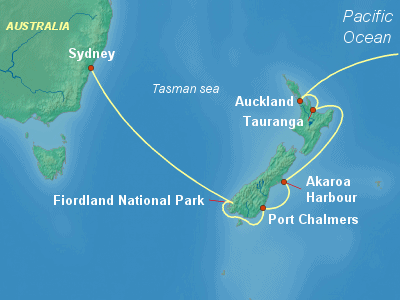 World Cruise Itinerary Map