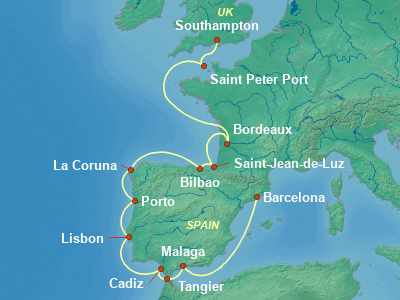 Europe Cruise Itinerary Map