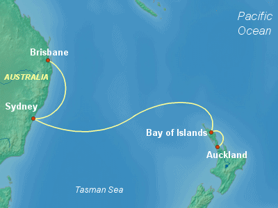 World Cruise Itinerary Map