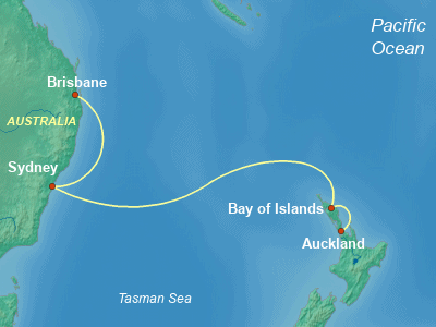 World Cruise Itinerary Map