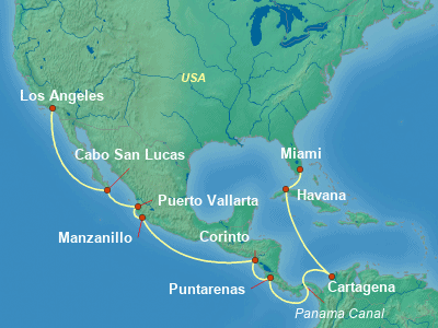 World Cruise Itinerary Map