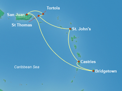 Caribbean Cruise Itinerary Map