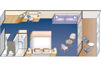 Sample Cabin Image for Category Code ME (Mini-Suite with Balcony)