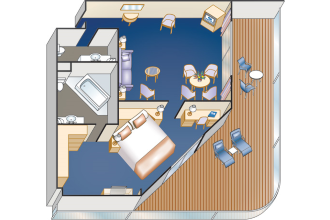Sample Cabin Image for Category Code S3 (Penthouse Suite with Balcony)