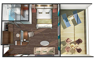 Sample Cabin Image for Category Code SL (Penthouse With Large Balcony)