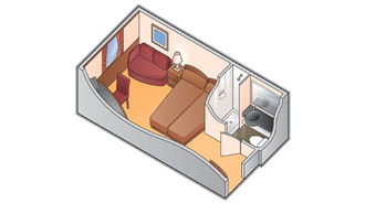 Sample Cabin Image for Category Code XO (Oceanview Stateroom)