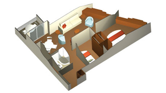 Sample Cabin Image for Category Code FV (Family Ocean View Stateroom Veranda)