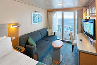 Sample Cabin Image for Category Code 1C (Ocean View with Large Balcony)