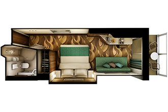 Sample Cabin Image for Category Code B6 (Large Balcony)