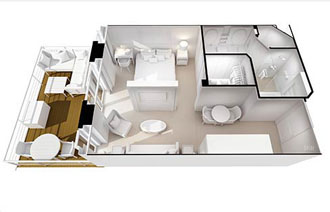 Sample Cabin Image for Category Code B (Penthouse Suite)