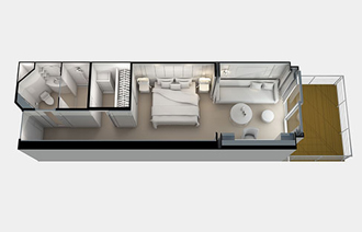 Sample Cabin Image for Category Code G1 (Deluxe Veranda Suite)