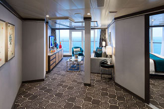 Sample Cabin Image for Category Code A3 (Spacious AquaTheater Suite - 1 Bedroom)