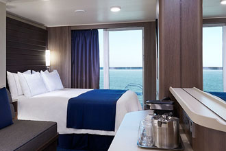 Sample Cabin Image for Category Code M9 (Club Balcony Suite with Access to Thermal Spa)