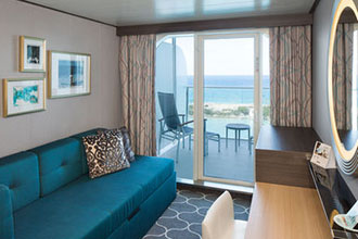 Sample Cabin Image for Category Code 2C (Ocean View with Large Balcony)