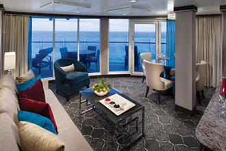 Sample Cabin Image for Category Code A2 (AquaTheater Suite with Large Balcony - 2 Bedrooms)