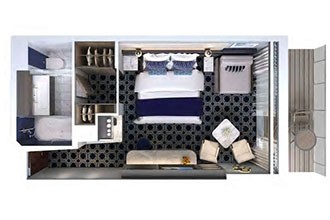 Sample Cabin Image for Category Code HF (The Haven Courtyard Penthouse With Balcony)