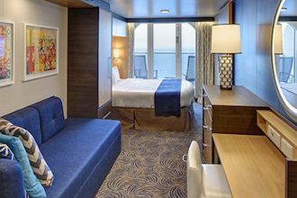 Sample Cabin Image for Category Code 4D (Ocean View Balcony)
