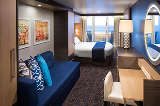 Sample Cabin Image for Category Code 1E (Obstructed Ocean View Balcony)