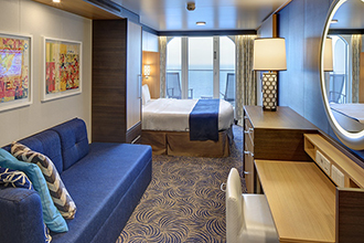 Sample Cabin Image for Category Code CB (Connecting Oceanview Balcony)