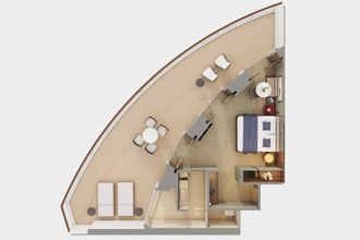 Sample Cabin Image for Category Code HA (The Haven Aft-Facing Penthouse with Large Balcony)