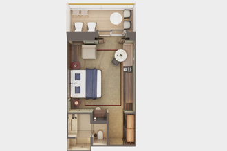 Sample Cabin Image for Category Code HE (The Haven Penthouse with Balcony)