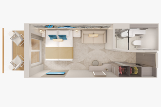 Sample Cabin Image for Category Code MB (Forward-Facing Club Balcony Suite)