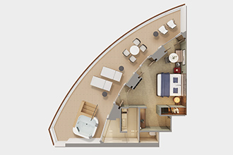 Sample Cabin Image for Category Code HA (The Haven Aft-Facing Penthouse with Large Balcony)