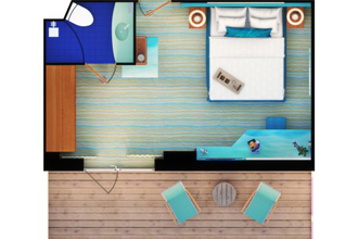 Sample Cabin Image for Category Code 228 (Premium Extended Balcony)