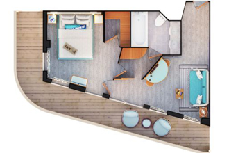 Sample Cabin Image for Category Code 232 (Grand Terrace Corner Suites)