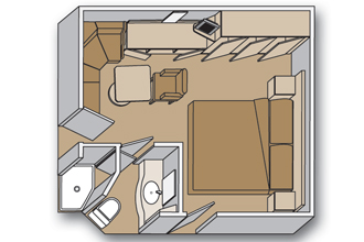 Sample Cabin Image for Category Code N (Standard Inside Stateroom)
