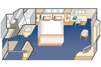 Sample Cabin Image for Category Code OF (Oceanview Stateroom)