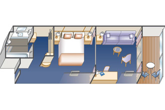 Sample Cabin Image for Category Code M1 (Club Class Mini-Suite)