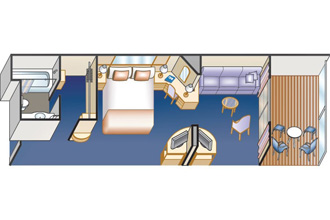 Sample Cabin Image for Category Code MB (Mini-Suite with Balcony)