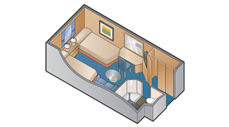 Sample Cabin Image for Category Code DO (Deluxe Oceanview Stateroom)